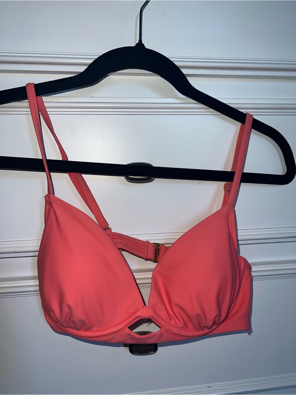 Coral Padded V-Front Bikini Top and Bottom